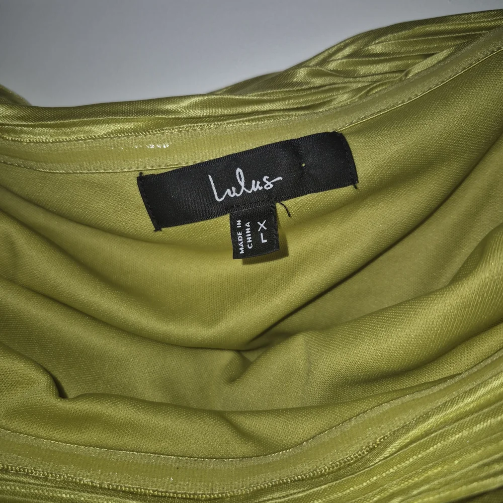 Lulu's One-Shoulder Pleated Dress in Mustard - Picture 5 of 6